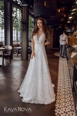 Robe De Mariée Avec Perles Blanche -Soiree Blanche Boutique Amaltheia