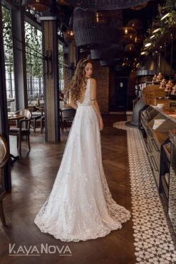 Robe De Mariée Avec Perles Blanche -Soiree Blanche Boutique Amaltheia2