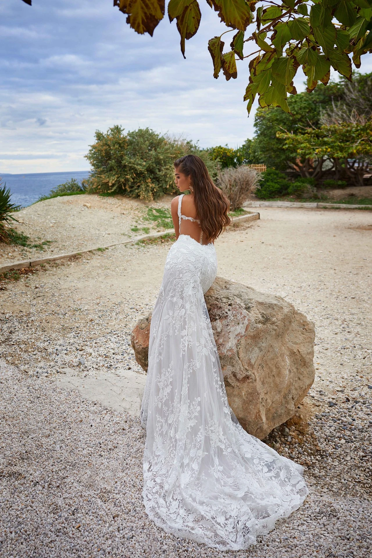 Robe De Mariée Sirène Dentelle Blanche Robe De Mariée Sirène Dentelle Blanche -Soiree Blanche Boutique Arcadia1