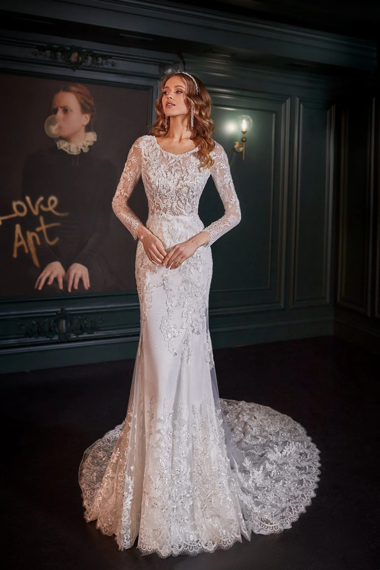 Robe De Mariage Sirène Blanche Longue Traîne Robe De Mariage Sirène Blanche Longue Traîne -Soiree Blanche Boutique Artemisia22