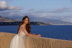 Robe De Mariée Princesse Blanche Avec Strass -Soiree Blanche Boutique Atilana3