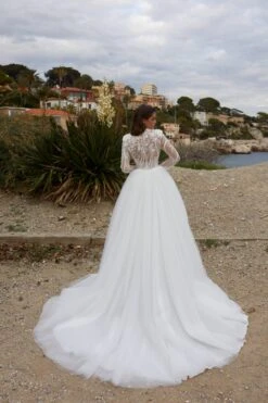 Robe De Mariée Hiver Manches Longues Blanche -Soiree Blanche Boutique Brigida2
