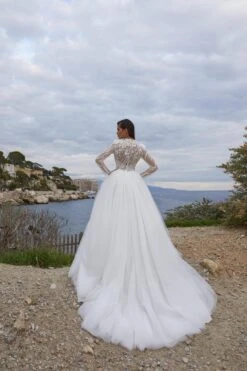 Robe De Mariée Hiver Manches Longues Blanche -Soiree Blanche Boutique Brigida4