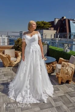 Champêtre Robe De Mariée Femme Ronde 5 Champêtre Robe De Mariée Femme Ronde -Soiree Blanche Boutique Callie