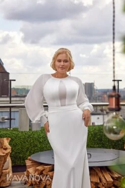 Robe De Mariée Sirène Femme Ronde -Soiree Blanche Boutique Calliope1