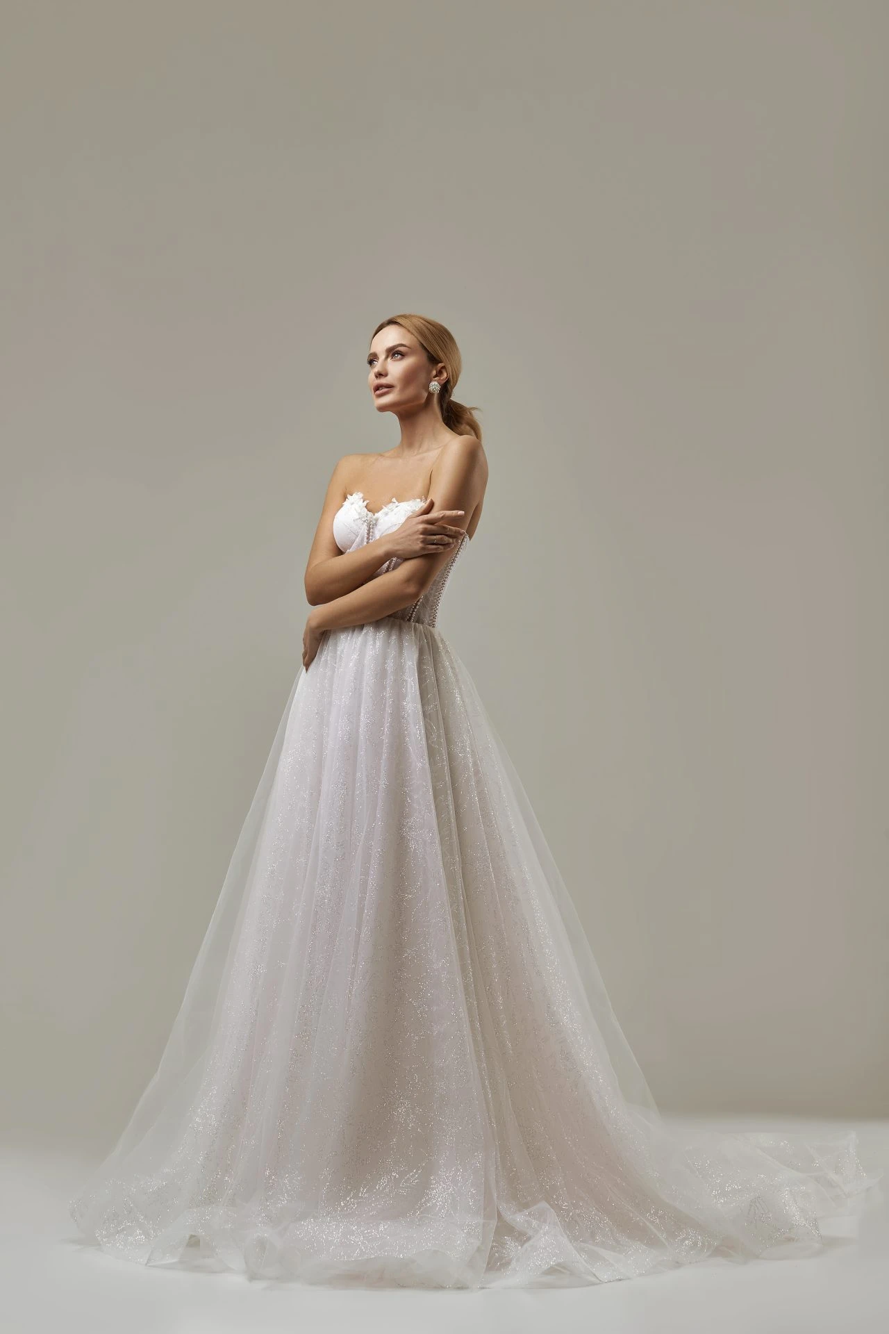 Robe De Mariée Princesse Bustier Blanche Robe De Mariée Princesse Bustier Blanche -Soiree Blanche Boutique Chanti1