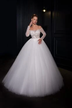 Robe De Mariée Hiver Blanche -Soiree Blanche Boutique Coline