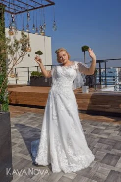 Robe De Mariée Grande Taille Col Bateau 5 Robe De Mariée Grande Taille Col Bateau -Soiree Blanche Boutique Cora