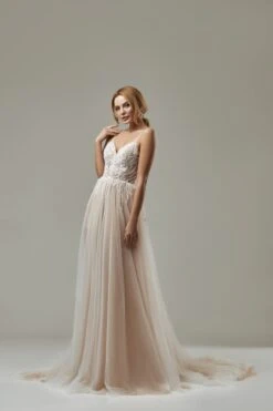 Robe De Mariée Champagne -Soiree Blanche Boutique Deina1