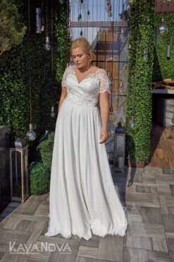 Robe De Mariée Fluide Femme Ronde -Soiree Blanche Boutique Demi