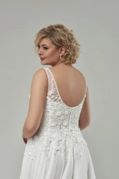 Robe De Mariée Grande Taille Fendue -Soiree Blanche Boutique Denise4
