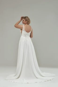 Robe De Mariée Grande Taille Fendue -Soiree Blanche Boutique Denise5