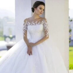 Robe De Mariée Princesse Dentelle Blanche -Soiree Blanche Boutique Design sans titre 22