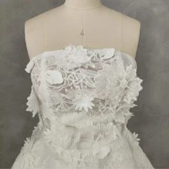 Robe De Mariée Courte Dentelle Florale Blanche -Soiree Blanche Boutique Design sans titre 36