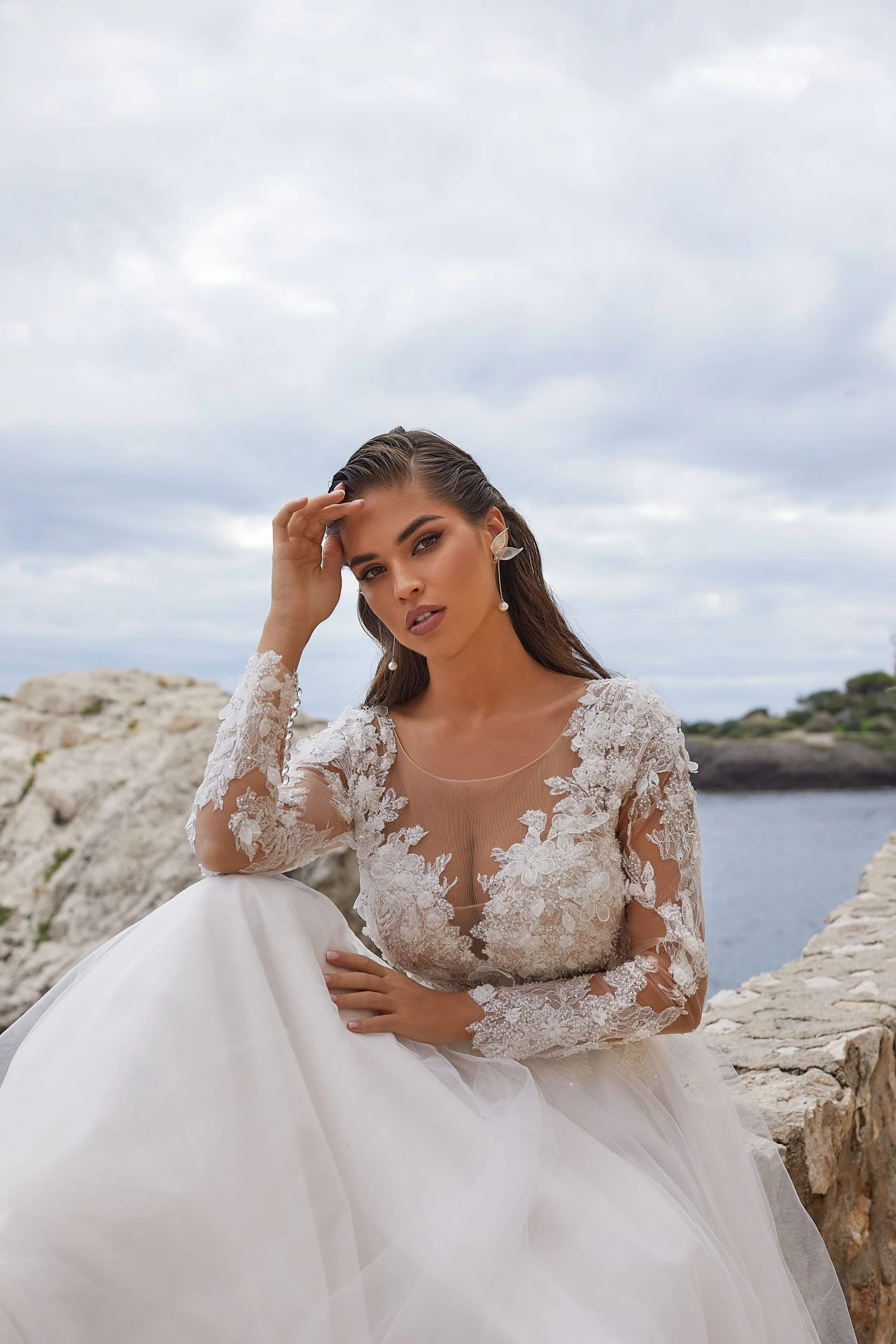 Robe De Mariée Bohème Manche Longue Blanche Robe De Mariée Bohème Manche Longue Blanche -Soiree Blanche Boutique Dionisia