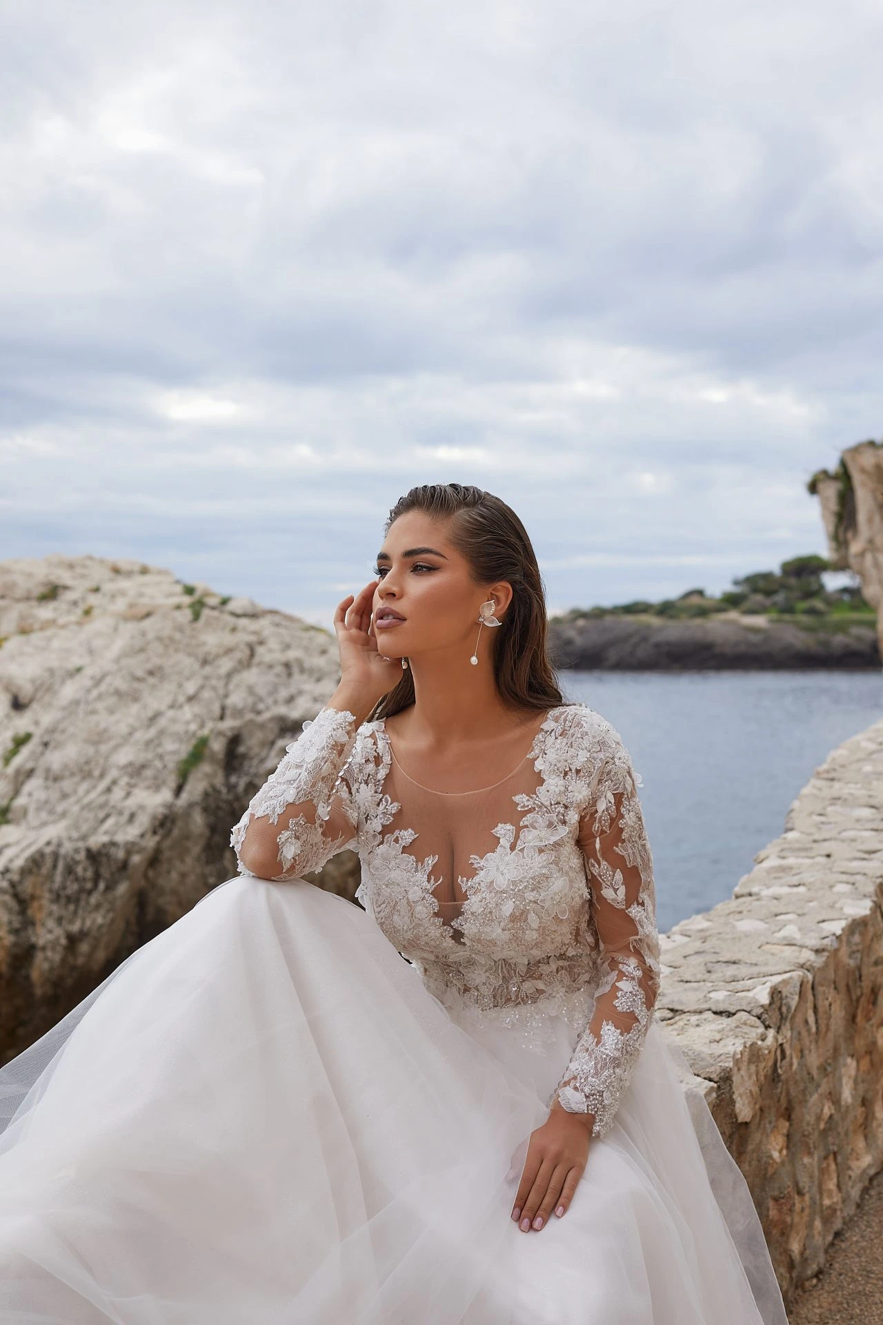 Robe De Mariée Bohème Manche Longue Blanche Robe De Mariée Bohème Manche Longue Blanche -Soiree Blanche Boutique Dionisia1