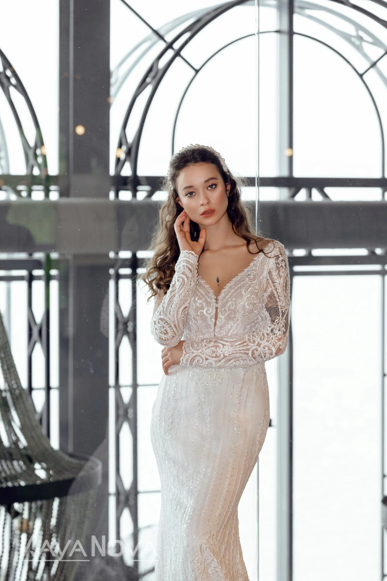 Robe De Mariée Sirène Manche Longue Illusion Blanche Robe De Mariée Sirène Manche Longue Illusion Blanche -Soiree Blanche Boutique Dulce1