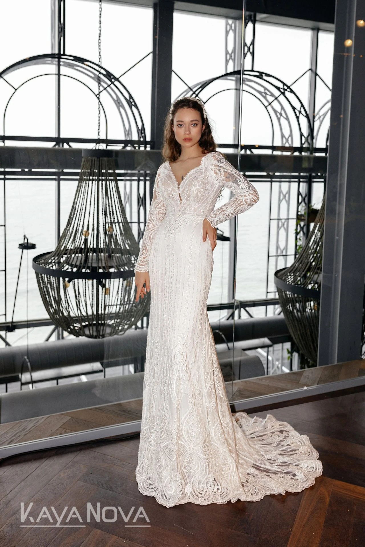 Robe De Mariée Sirène Manche Longue Illusion Blanche Robe De Mariée Sirène Manche Longue Illusion Blanche -Soiree Blanche Boutique Dulce2