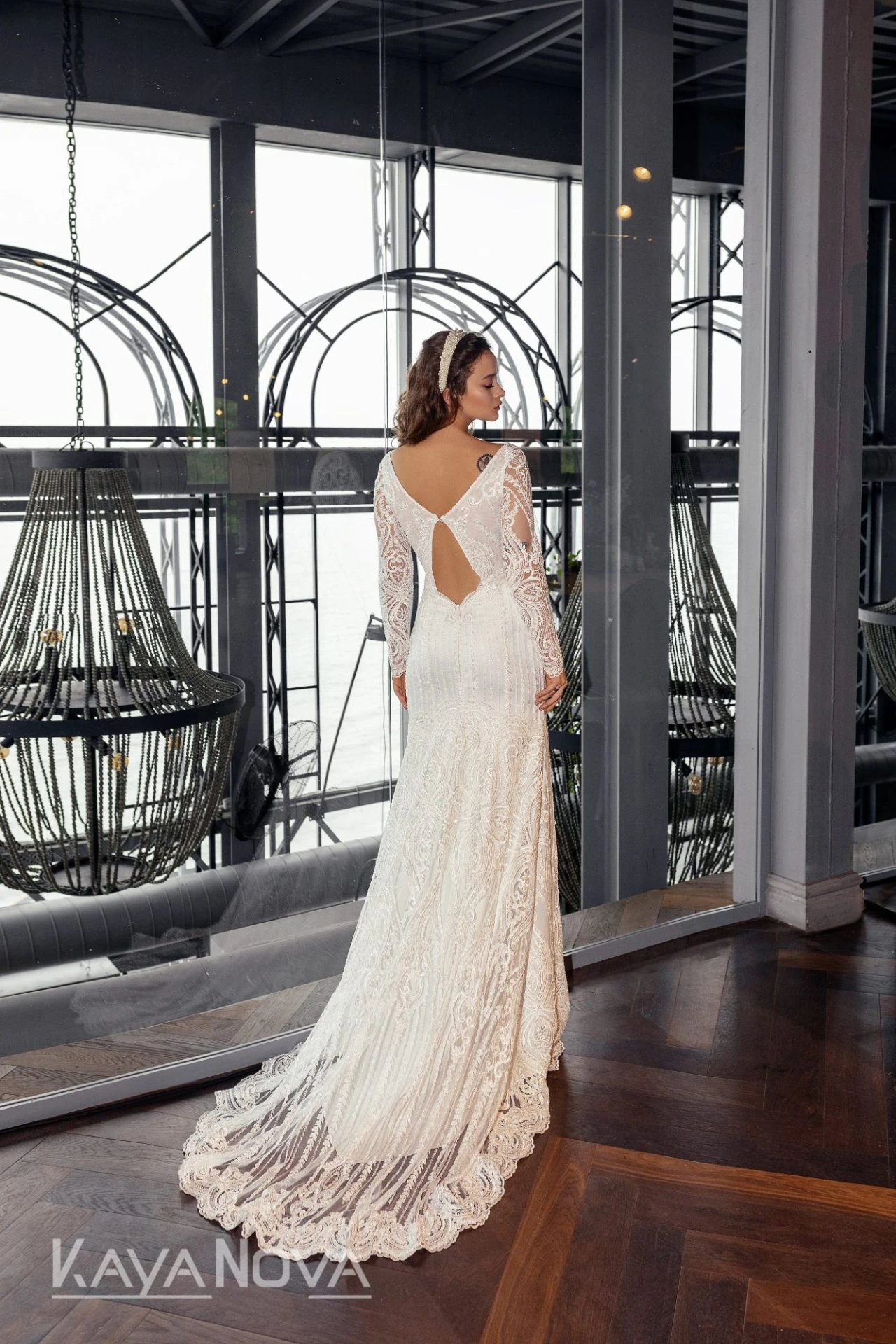 Robe De Mariée Sirène Manche Longue Illusion Blanche Robe De Mariée Sirène Manche Longue Illusion Blanche -Soiree Blanche Boutique Dulce5