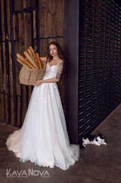 Robe De Mariée Romantique Champêtre Blanche 4 Robe De Mariée Romantique Champêtre Blanche -Soiree Blanche Boutique Elisa