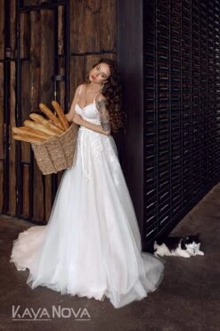 Robe De Mariée Romantique Champêtre Blanche 5 Robe De Mariée Romantique Champêtre Blanche -Soiree Blanche Boutique Elisa1