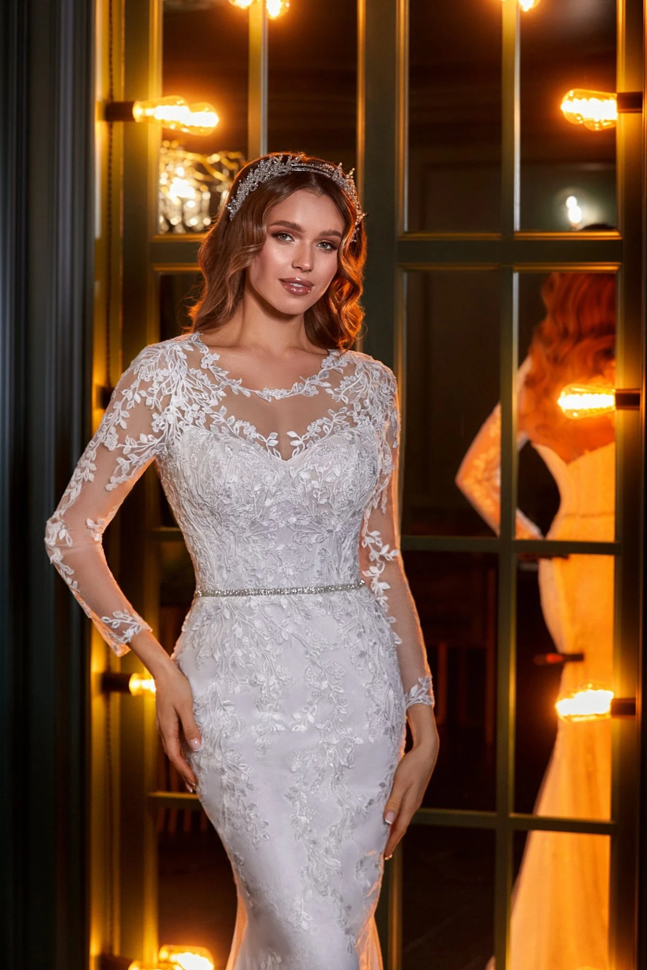 Robe De Mariée Sirène Blanche Robe De Mariée Sirène Blanche -Soiree Blanche Boutique Flaminia29