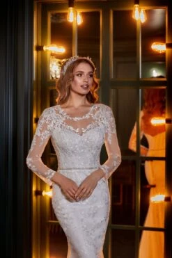 Robe De Mariée Sirène Blanche 4 Robe De Mariée Sirène Blanche -Soiree Blanche Boutique Flaminia33