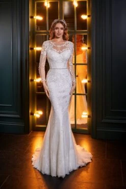 Robe De Mariée Sirène Blanche 5 Robe De Mariée Sirène Blanche -Soiree Blanche Boutique Flaminia94