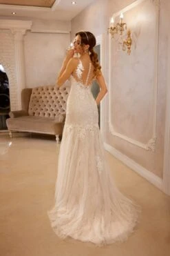 Robe De Mariée Sirène Dos Dentelle -Soiree Blanche Boutique Ginevra59