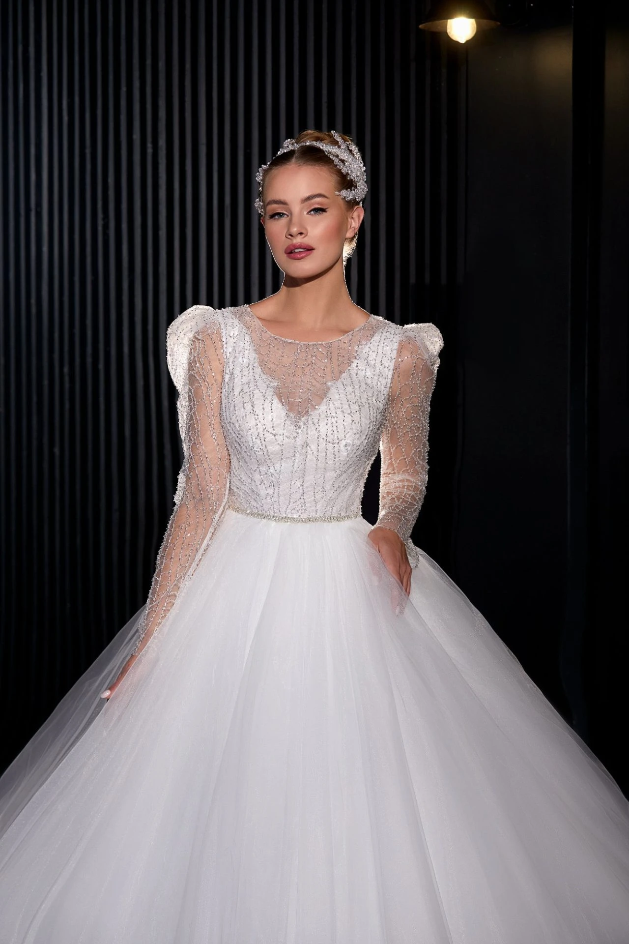Robe De Mariée Trapèze Blanche Robe De Mariée Trapèze Blanche -Soiree Blanche Boutique Hortense4
