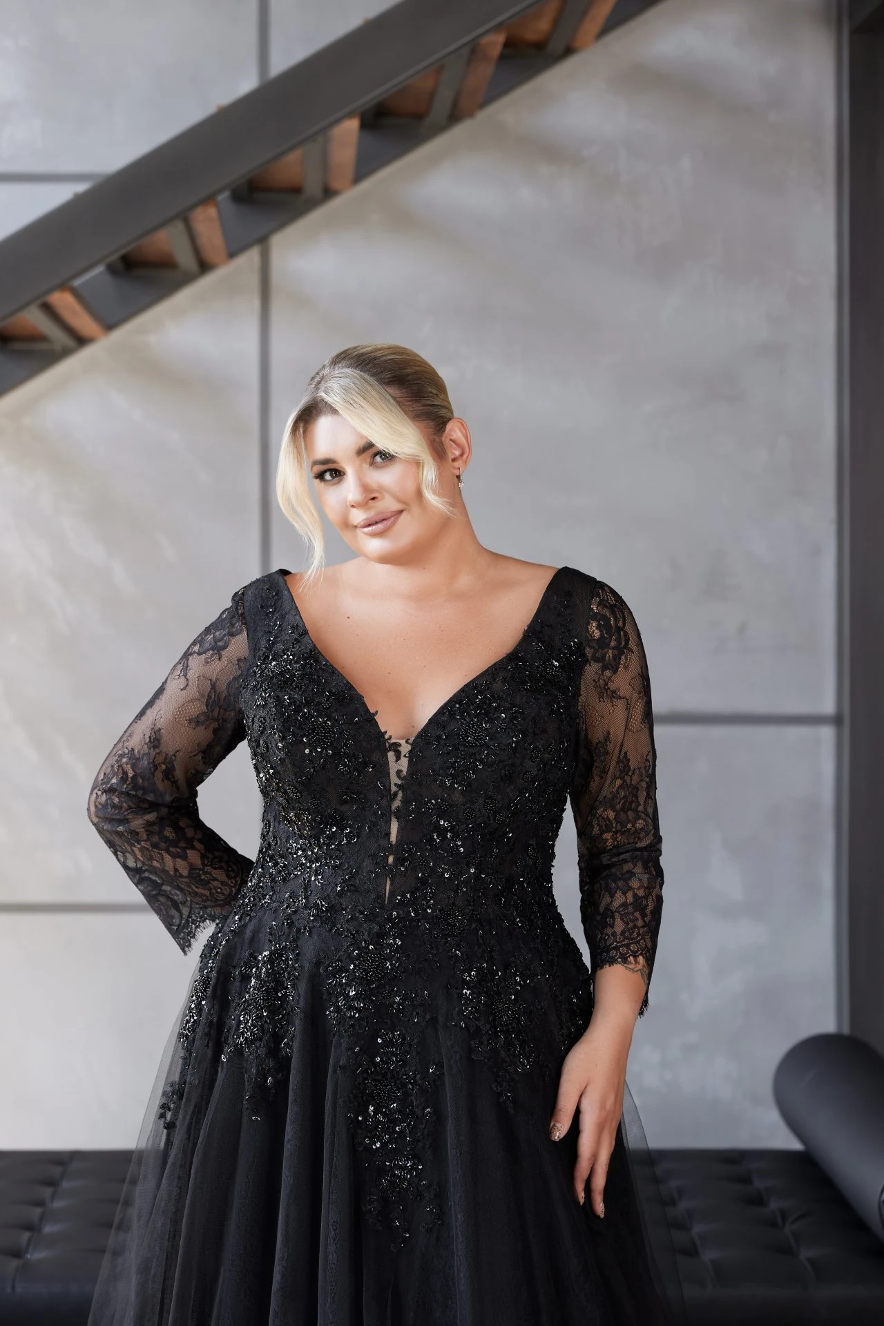 Robe De Mariée Noire Tulle Robe De Mariée Noire Tulle -Soiree Blanche Boutique IMG 8089