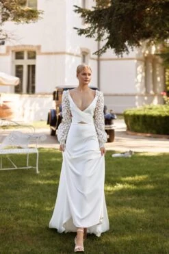 Robe De Mariée Simple Illusion Blanche -Soiree Blanche Boutique IMG 8582202