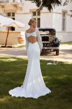 Robe De Mariée Simple Illusion Blanche -Soiree Blanche Boutique IMG 8617202