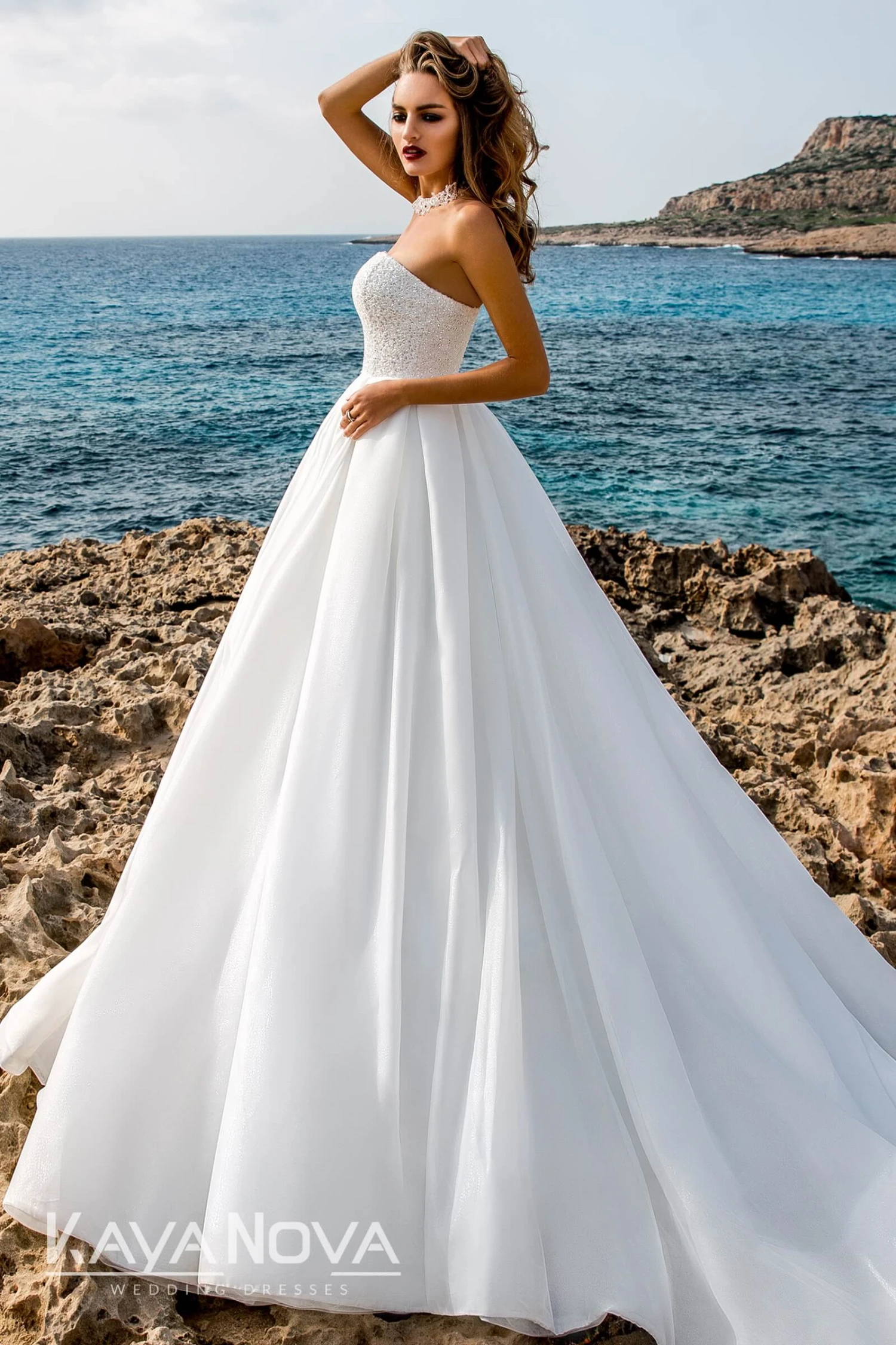 Robe De Mariée Princesse Avec Perles Blanche Robe De Mariée Princesse Avec Perles Blanche -Soiree Blanche Boutique Jasmine203 16