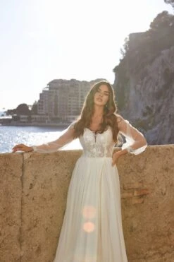 Robe De Mariée Dentelle Manches Longues Blanche -Soiree Blanche Boutique Jeronima4