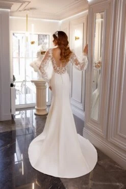 Robe De Mariée Sirène Elégante Blanche -Soiree Blanche Boutique Leire34