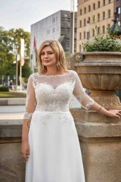 Grande Taille Robe De Mariée -Soiree Blanche Boutique Malak18