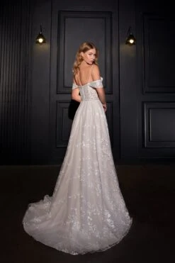 Robe De Mariée Romantique Bohème A Dentelle -Soiree Blanche Boutique Margaux5