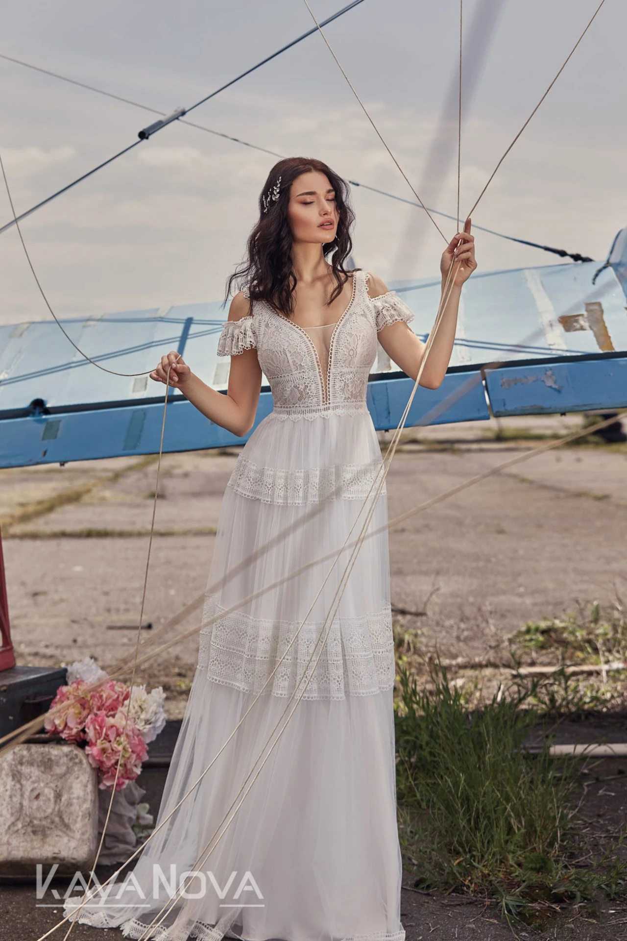 Robe De mariée De Luxe A Dentelle Blanche Robe De Mariée De Luxe A Dentelle Blanche -Soiree Blanche Boutique Marisol2