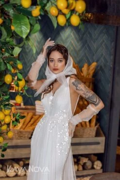 Robe De Mariée Fourreau 4 Robe De Mariée Fourreau -Soiree Blanche Boutique Martina3