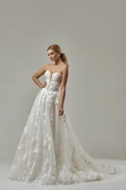 Robe De Mariée Bustier Dentelle 6 Robe De Mariée Bustier Dentelle -Soiree Blanche Boutique Matia