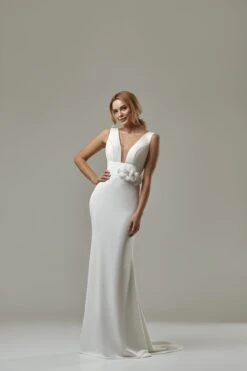 Robe De Mariée Sirène Bohème Blanche -Soiree Blanche Boutique Nazaria