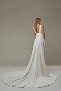 Robe De Mariée Sirène Bohème Blanche -Soiree Blanche Boutique Nazaria5