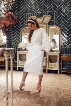 Robe De Mariée Courte Rock -Soiree Blanche Boutique Ramona