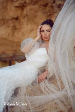 Robe De Mariée Sirène Tulle Blanche 6 Robe De Mariée Sirène Tulle Blanche -Soiree Blanche Boutique Remi203