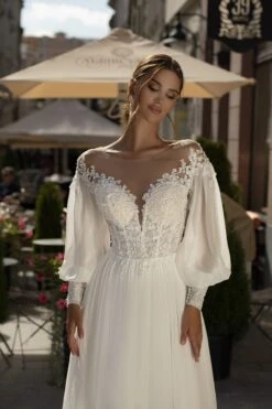 Robe De Mariée Simple Bohème Blanche -Soiree Blanche Boutique Robe De Mariee Simple Boheme zoom