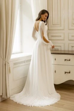 Robe De Mariée Simple Pour Mariage Civil 3 Robe De Mariée Simple Pour Mariage Civil -Soiree Blanche Boutique Robe De Mariee Simple Pour Mariage Civil dos 2