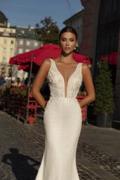 Robe De Mariée Sirène Sexy Illusion -Soiree Blanche Boutique Robe De Mariee Sirene Sexy Illusion zoom