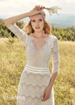 Bohème Robe De Mariée Simple 4 Bohème Robe De Mariée Simple -Soiree Blanche Boutique Sandra202