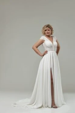 Tenue Mariage Civil Femme Ronde -Soiree Blanche Boutique Simona